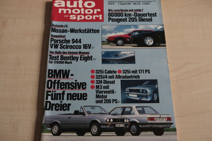 Deckblatt Auto Motor und Sport (16/1985)